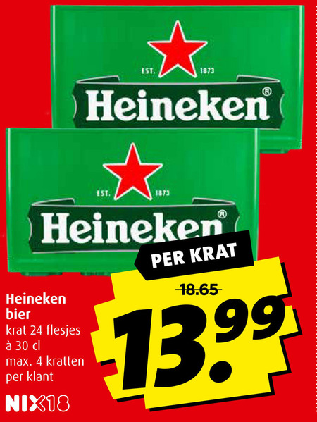 Heineken   krat bier folder aanbieding bij  Boni - details