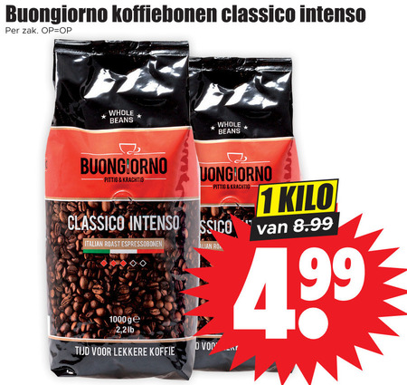 Bon Giorno   koffiebonen folder aanbieding bij  Dirk - details