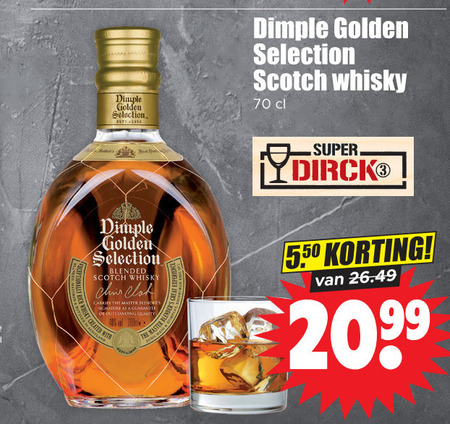 Dimple   whisky folder aanbieding bij  Dirk - details