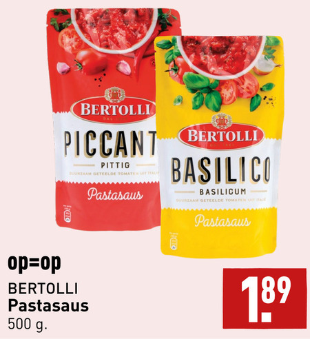 Bertolli   pastasaus folder aanbieding bij  Aldi - details