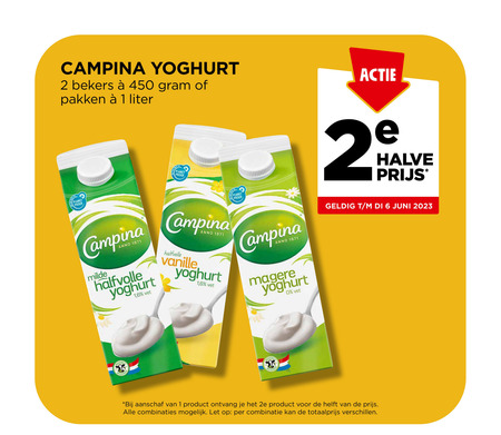 Campina   yoghurt folder aanbieding bij  Jumbo - details