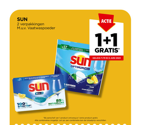 Sun   vaatwasmiddel folder aanbieding bij  Jumbo - details