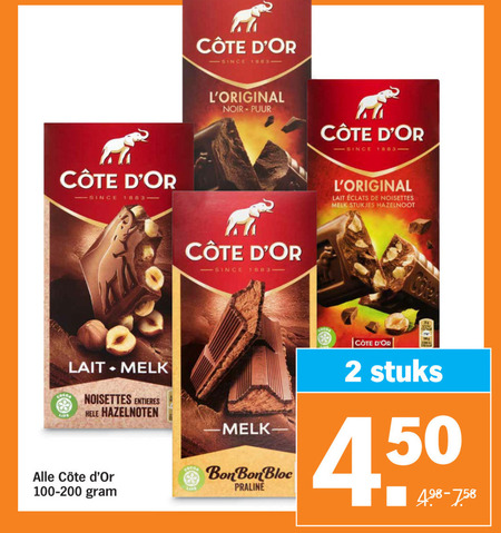 Cote D Or   chocolade folder aanbieding bij  Albert Heijn - details