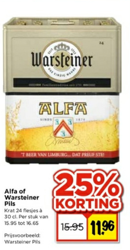 Alfa   krat bier folder aanbieding bij  Vomar - details