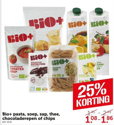 Bio Plus   pasta, chocolade folder aanbieding bij  Coop - details