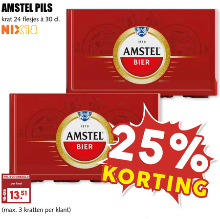 Amstel   krat bier folder aanbieding bij  MCD Supermarkt Basis - details