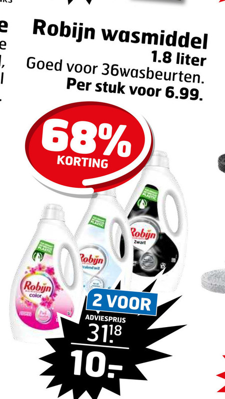 Robijn   wasmiddel folder aanbieding bij  Trekpleister - details