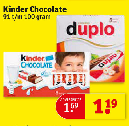 Kinder   chocolade folder aanbieding bij  Kruidvat - details