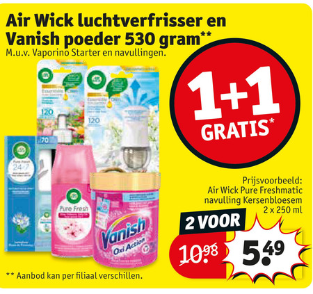 Vanish   luchtverfrisser, vlekkenverwijderaar folder aanbieding bij  Kruidvat - details