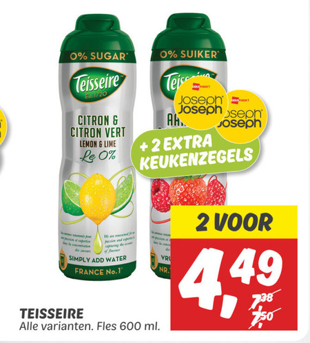 Teisseire   limonadesiroop folder aanbieding bij  Dekamarkt - details