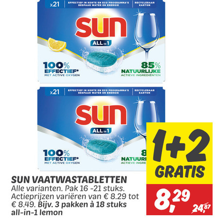 Sun   vaatwasmiddel folder aanbieding bij  Dekamarkt - details