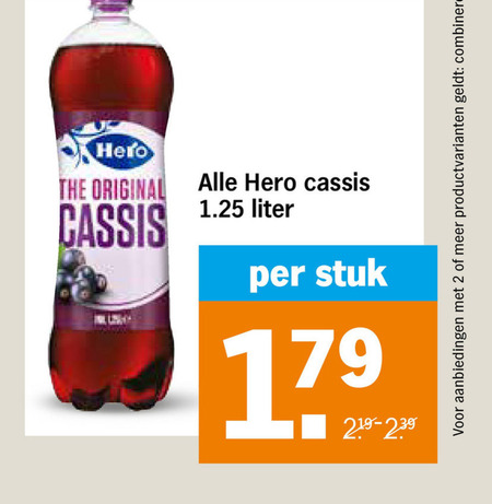 Hero   frisdrank folder aanbieding bij  Albert Heijn - details