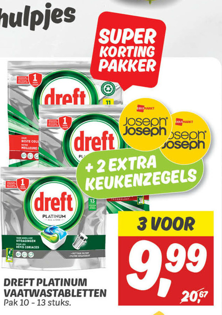 Dreft   vaatwasmiddel folder aanbieding bij  Dekamarkt - details