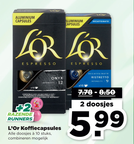 Douwe Egberts L Or   koffiecups folder aanbieding bij  Plus - details