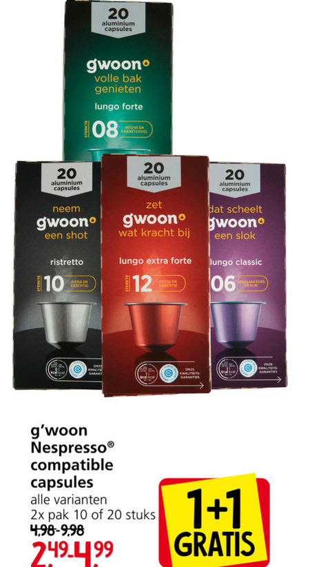 Gwoon   koffiecups folder aanbieding bij  Jan Linders - details