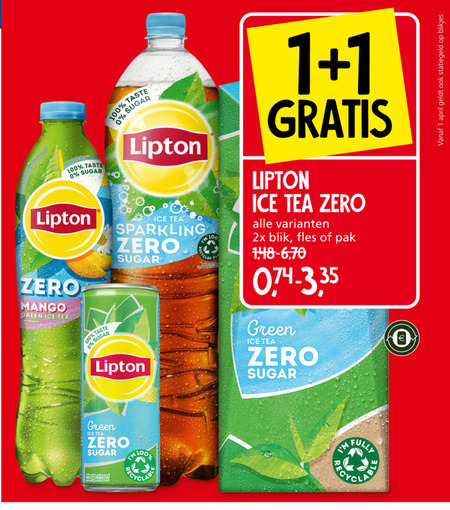 Lipton   ice tea folder aanbieding bij  Jan Linders - details