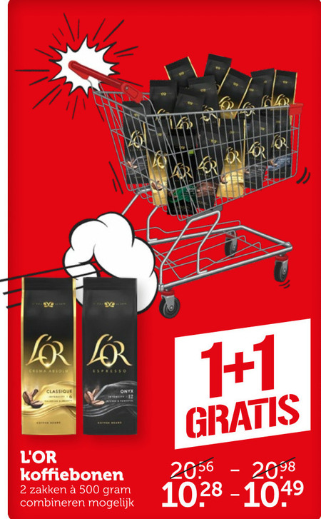 Douwe Egberts L Or   koffiebonen folder aanbieding bij  Coop - details