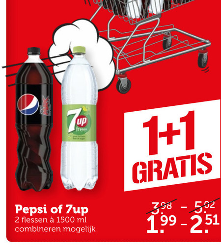 7-Up   cola, frisdrank folder aanbieding bij  Coop - details