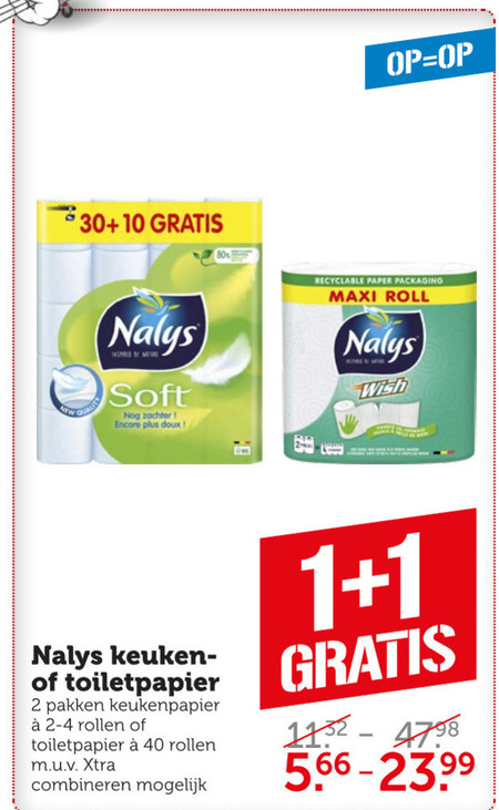 Nalys   toiletpapier, keukenpapier folder aanbieding bij  Coop - details