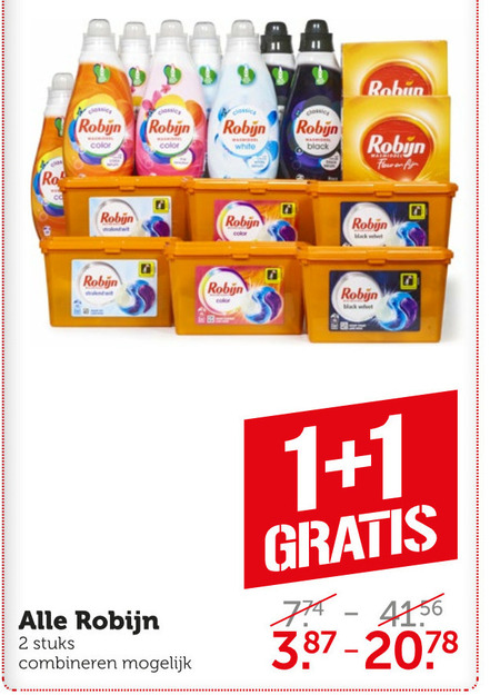 Robijn   wasmiddel, wasverzachter folder aanbieding bij  Coop - details