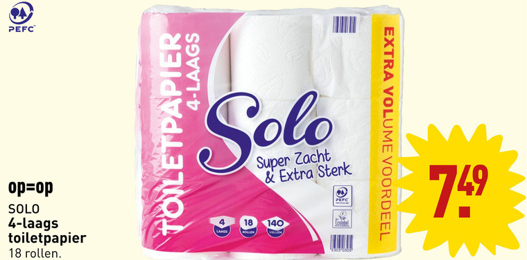 Solo   toiletpapier folder aanbieding bij  Aldi - details