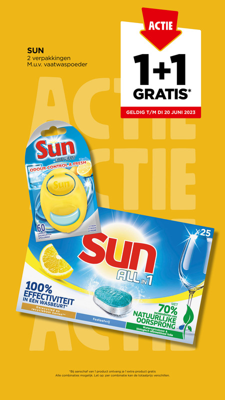 Sun   vaatwasmiddel folder aanbieding bij  Jumbo - details