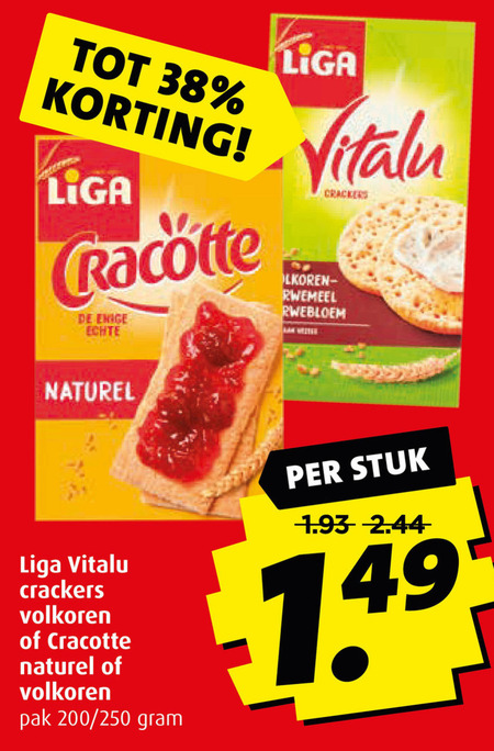 Liga   crackers folder aanbieding bij  Boni - details