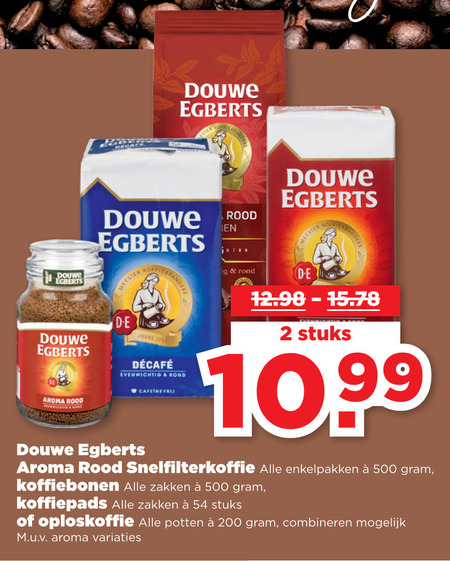 Douwe Egberts   koffiebonen, koffie folder aanbieding bij  Plus&nbsp;Vandaag - details