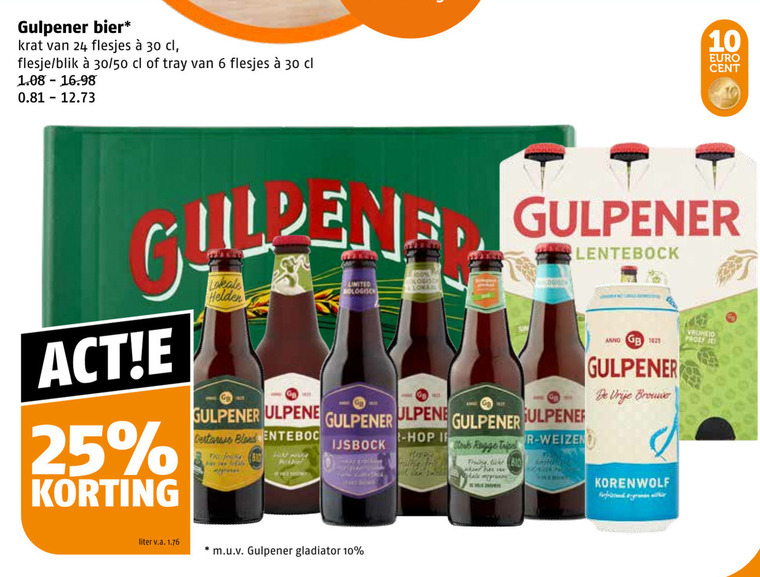 Gulpener speciaalbier, krat bier folder aanbieding bij Poiesz - details