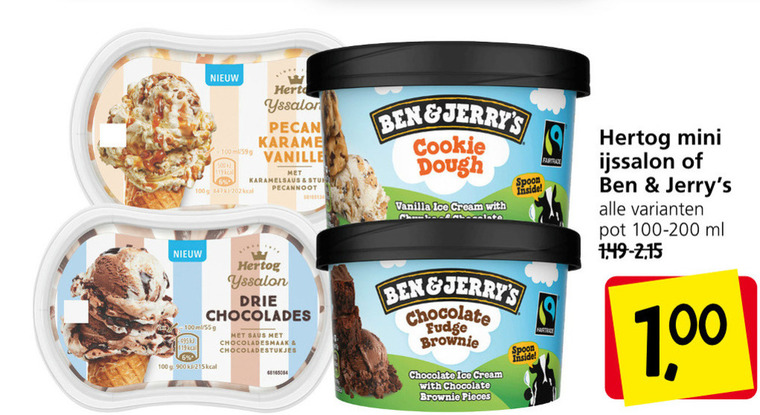 Hertog ijsbekers folder aanbieding bij Jan Linders - details