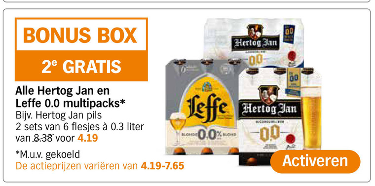 Hertog Jan alcoholvrij bier folder aanbieding bij Albert Heijn - details