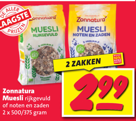 Zonnatura   muesli folder aanbieding bij  Nettorama - details