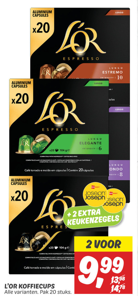 Douwe Egberts L Or   koffiecups folder aanbieding bij  Dekamarkt - details