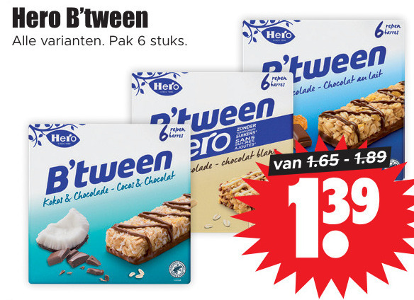 Hero mueslireep folder aanbieding bij Dirk - details