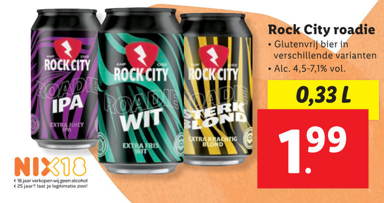 Rock City   speciaalbier folder aanbieding bij  Lidl - details