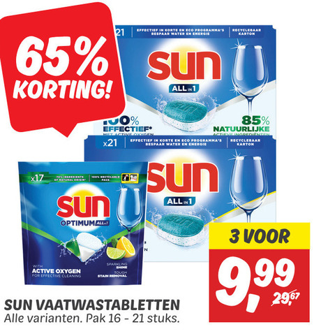 Sun   vaatwasmiddel folder aanbieding bij  Dekamarkt - details