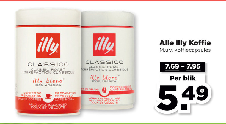 Illy   koffie, koffiebonen folder aanbieding bij  Plus&nbsp;Vandaag - details