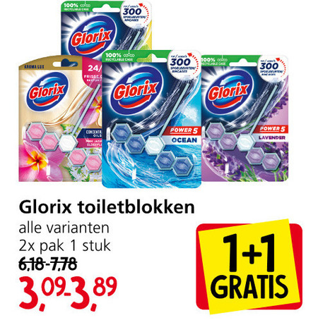 Glorix   toiletblok folder aanbieding bij  Jan Linders - details
