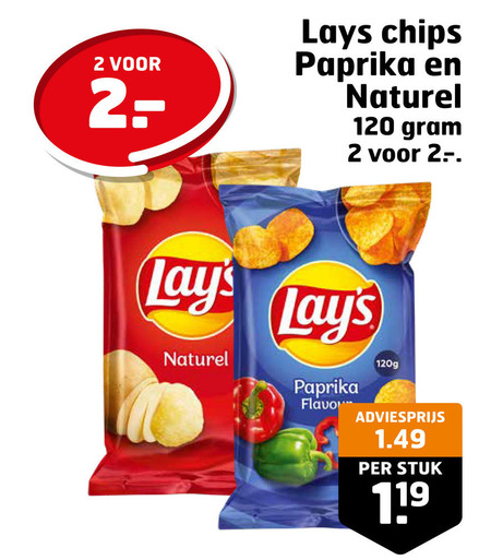 Lays   chips folder aanbieding bij  Trekpleister - details