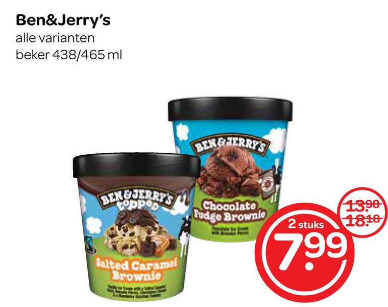 Ben and Jerrys   ijsspecialiteit folder aanbieding bij  Spar - details
