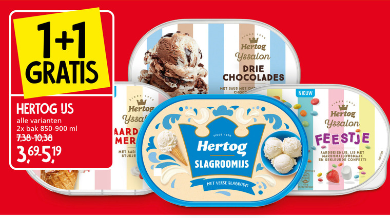 Hertog ijsspecialiteit folder aanbieding bij Jan Linders - details