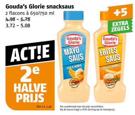 Goudas Glorie   snacksaus folder aanbieding bij  Poiesz - details