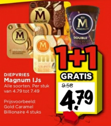 Magnum   ijsspecialiteit, ijslollies folder aanbieding bij  Vomar - details
