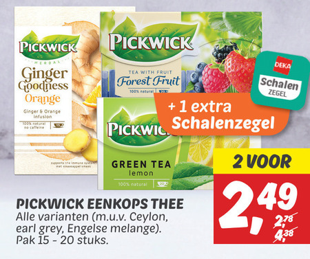 Pickwick   thee folder aanbieding bij  Dekamarkt - details