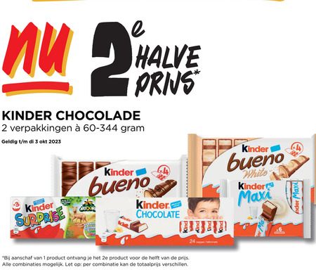 Kinder   chocolade folder aanbieding bij  Jumbo - details