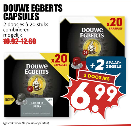 Douwe Egberts   koffiecups folder aanbieding bij  MCD Supermarkt Basis - details