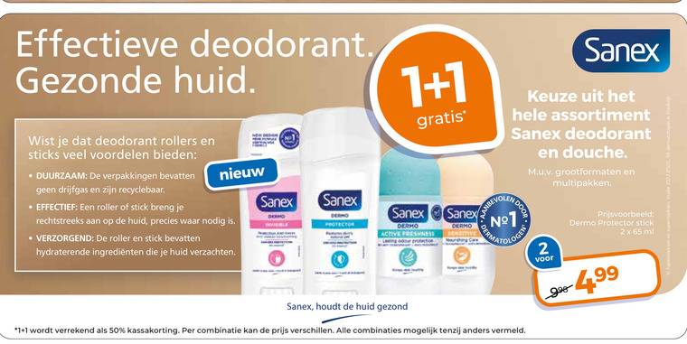 Sanex   deodorant folder aanbieding bij  Trekpleister - details