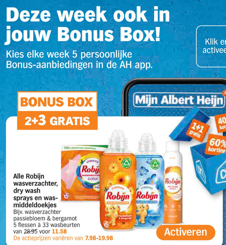 Robijn   wasverzachter folder aanbieding bij  Albert Heijn - details