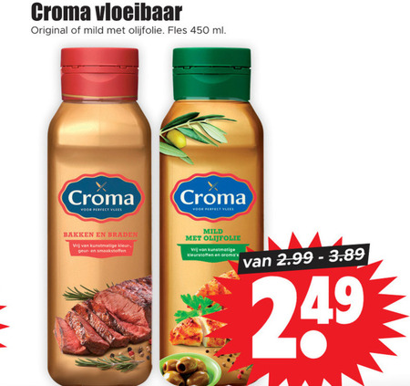 Croma   olie en vetten folder aanbieding bij  Dirk - details