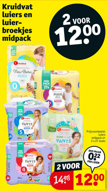 Kruidvat Huismerk   luierbroekjes, luiers folder aanbieding bij  Kruidvat - details